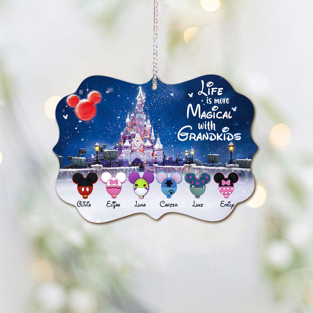 Best Grandma Ever - Personalized Christmas Grandma Ornament (Printed On Both Sides)