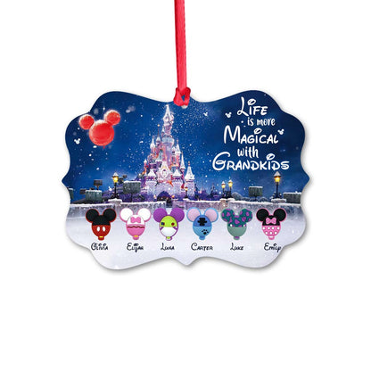 Best Grandma Ever - Personalized Christmas Grandma Ornament (Printed On Both Sides)