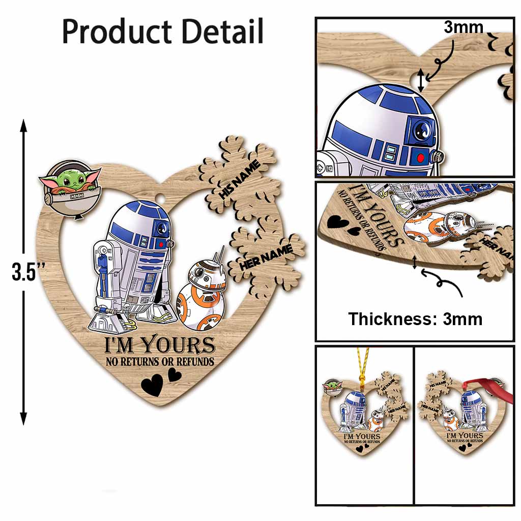 I'm Yours - Personalized The Force Ornament (Printed On Both Sides)