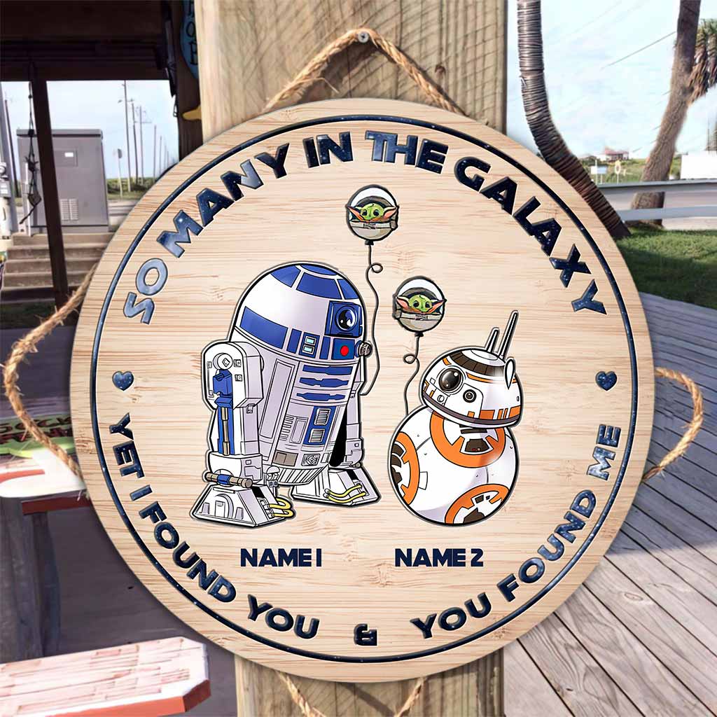 So Many In The Galaxy - Personalized The Force Round Wood Sign