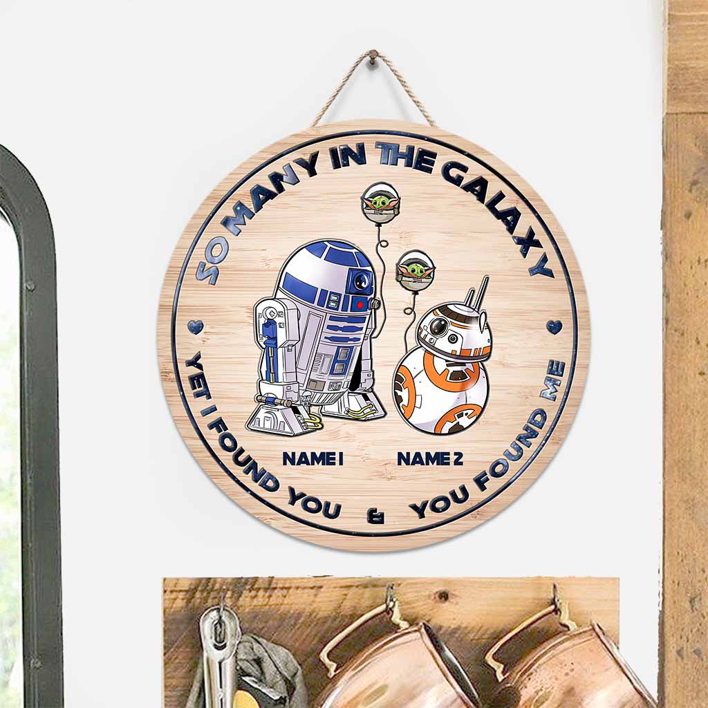 So Many In The Galaxy - Personalized The Force Round Wood Sign