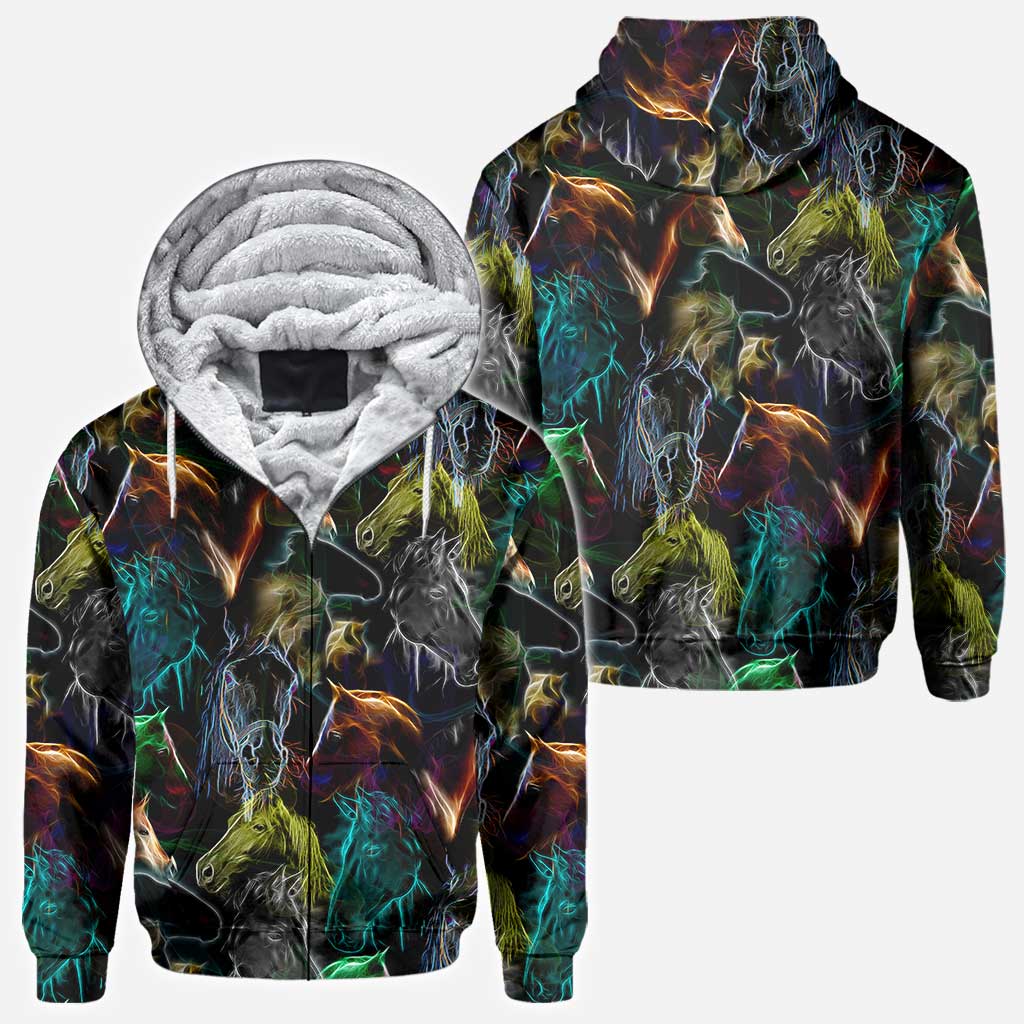 Neon Horse Fan - All Over T-shirt and Hoodie