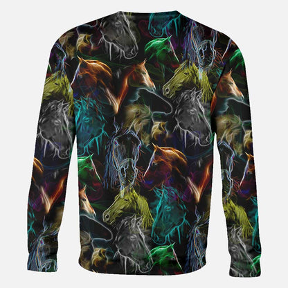 Neon Horse Fan - All Over T-shirt and Hoodie