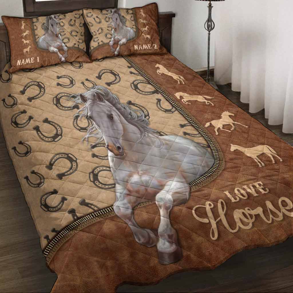 Love Horses - Personalized Quilt Set