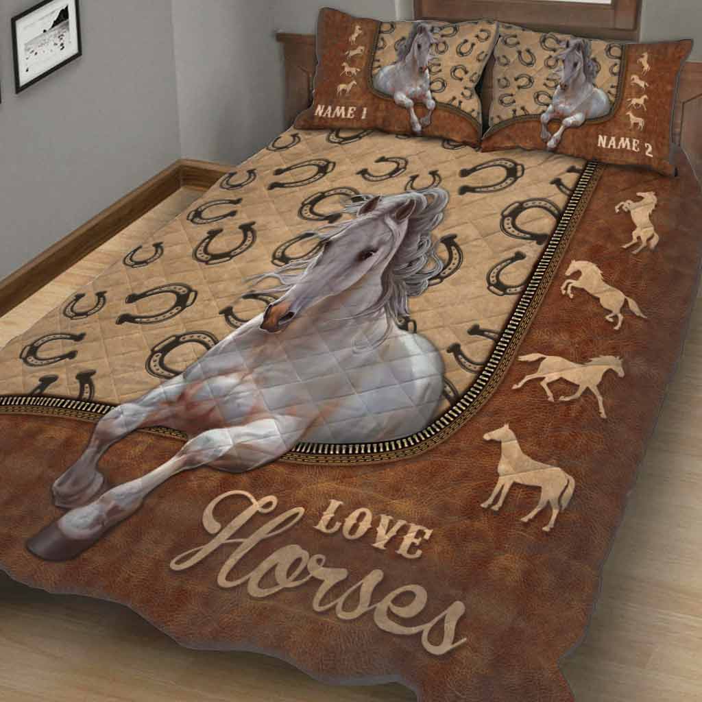 Love Horses - Personalized Quilt Set