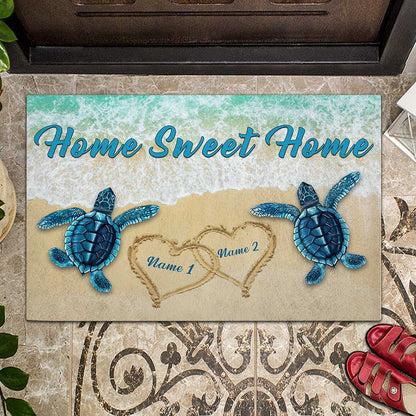 Home Sweet Home - Personalized Turtle Doormat