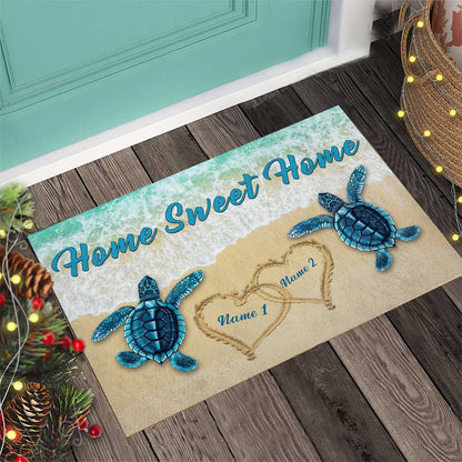 Home Sweet Home - Personalized Turtle Doormat