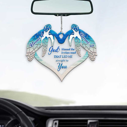 I'm Yours - Personalized Turtle Transparent Car ornament