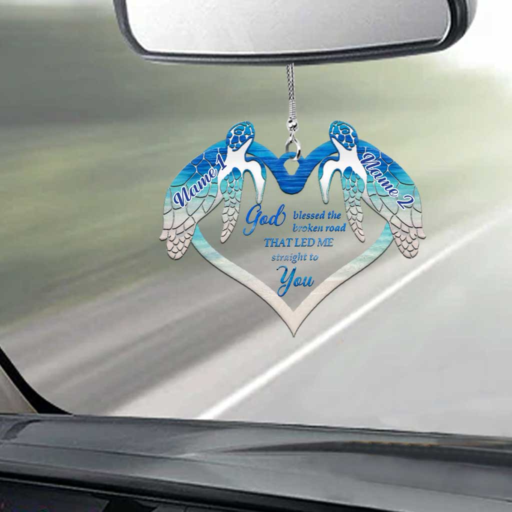 I'm Yours - Personalized Turtle Transparent Car ornament