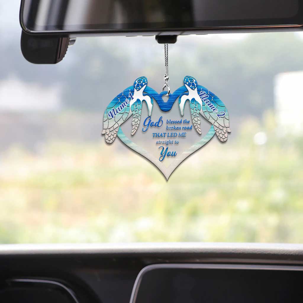 I'm Yours - Personalized Turtle Transparent Car ornament