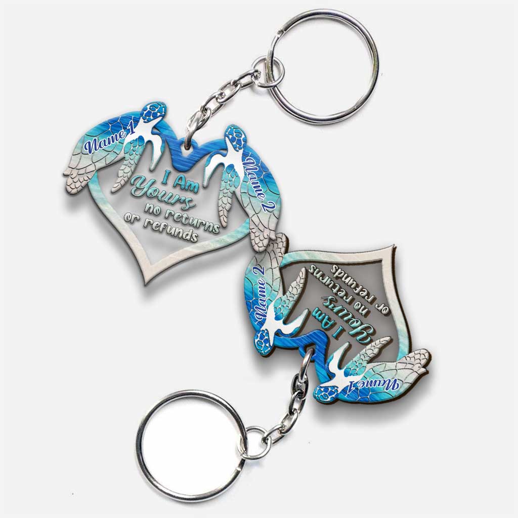 I'm Yours - Personalized Turtle Transparent Keychain