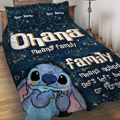 Starry Ohana - Personalized Ohana Quilt Set