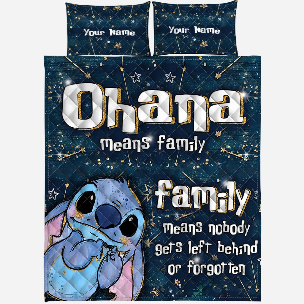 Starry Ohana - Personalized Ohana Quilt Set