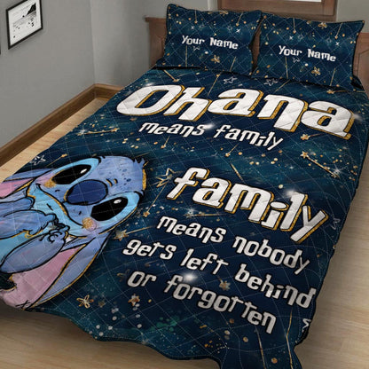 Starry Ohana - Personalized Ohana Quilt Set