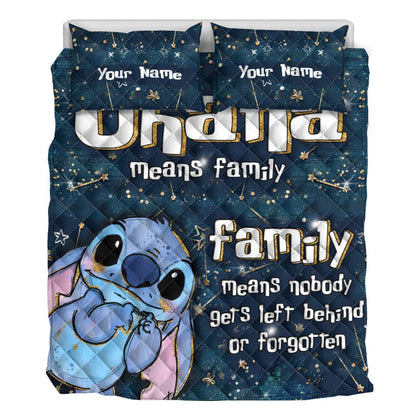 Starry Ohana - Personalized Ohana Quilt Set