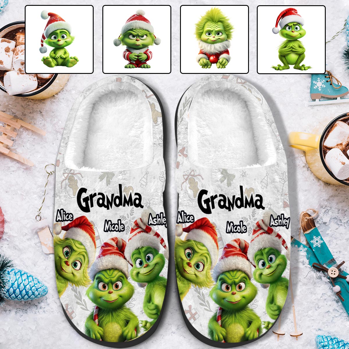 Grandma/Nana/ Gigi - Personalized Grandma Slippers