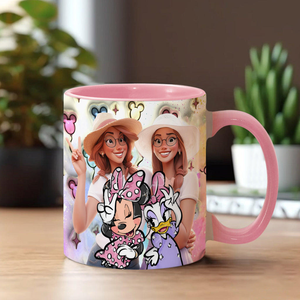 Happiest Besties On Earth - Personalized Bestie Accent Mug