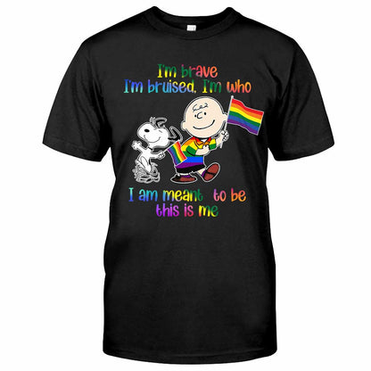 I'm Brave I'm Bruised - LGBT Support T-shirt and Hoodie