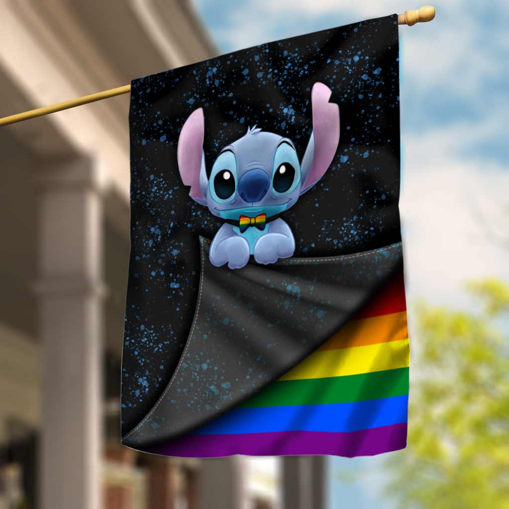 Ohana And Pride - LGBT Support House Flag