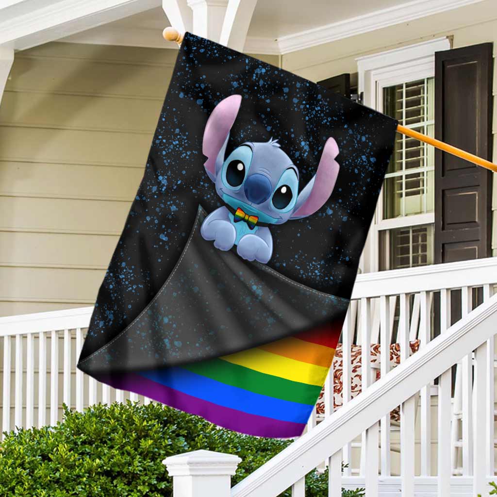 Ohana And Pride - LGBT Support House Flag