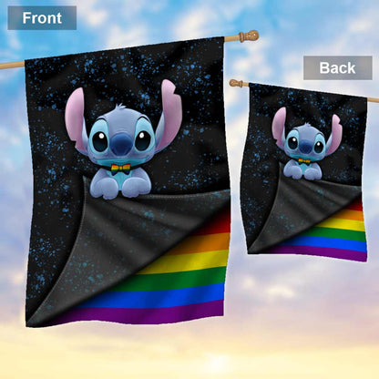 Ohana And Pride - LGBT Support House Flag