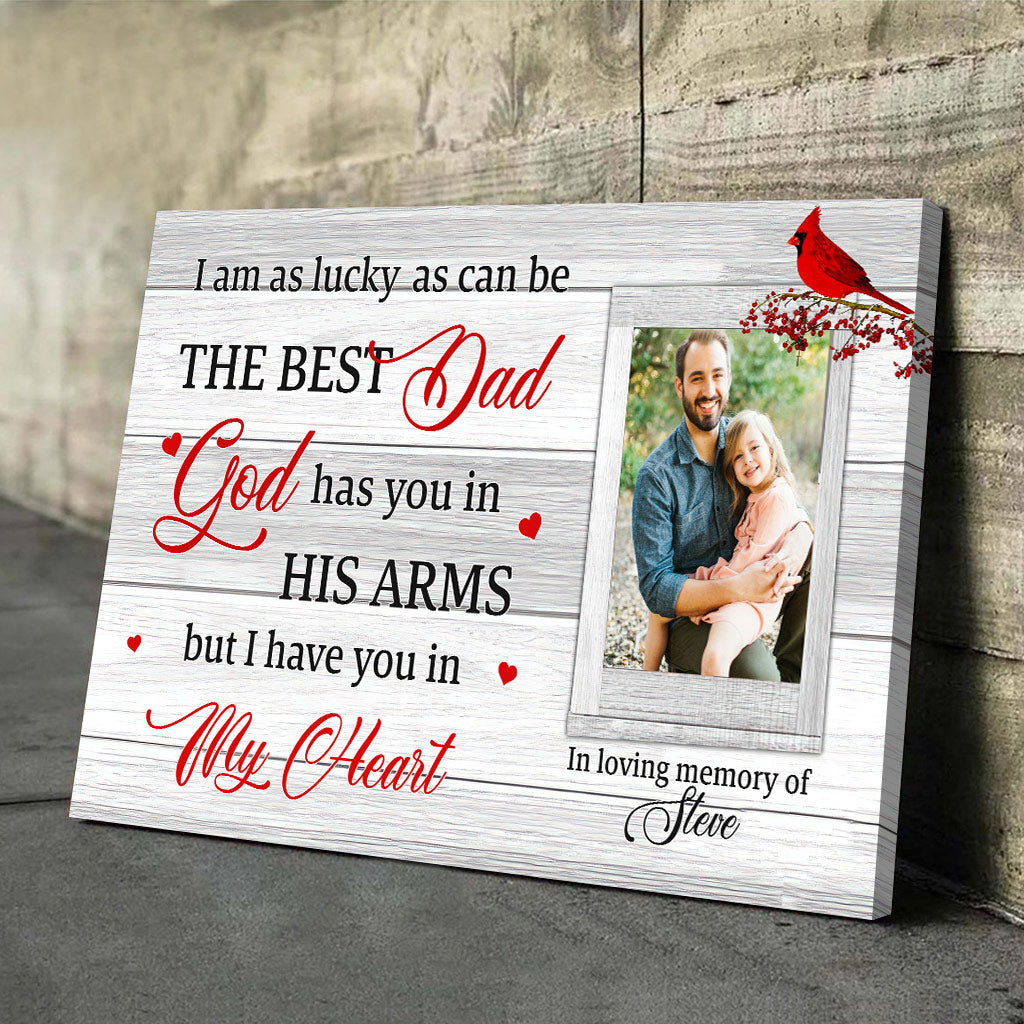 The Best Dad Belonged To Me - Personalized Father's Day Memorial Poster