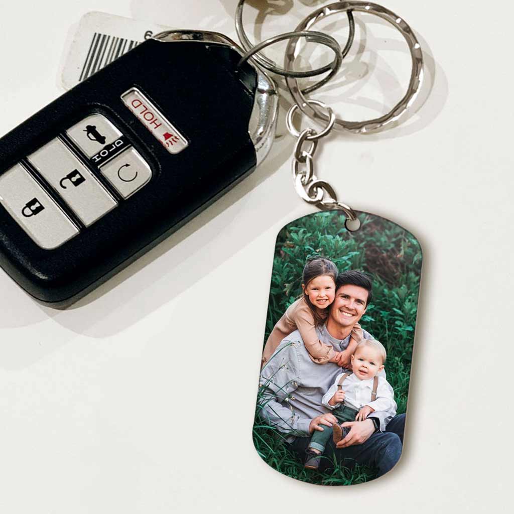 Drive Safe I Need You Here With Me - Personalized Father's Day Stainless Steel Keychain