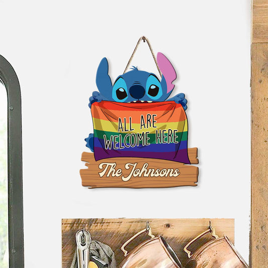 Hate Has No Home Here - Personalized LGBT Support Wood Sign