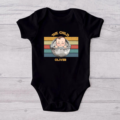 The Dad The Child - Personalized The Force T-shirt And Baby Onesie