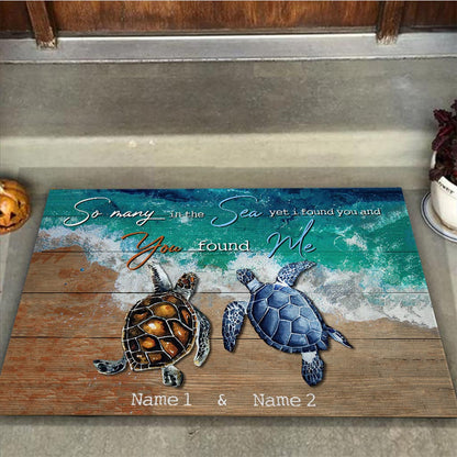 So Many In The Ocean  - Turtle Personalized Doormat