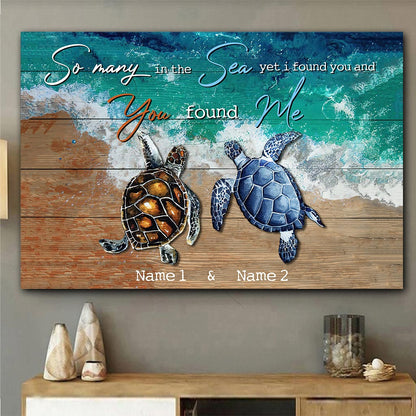 So Many In The Ocean - Turtle Personalized Poster