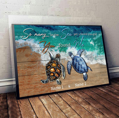 So Many In The Ocean - Turtle Personalized Poster