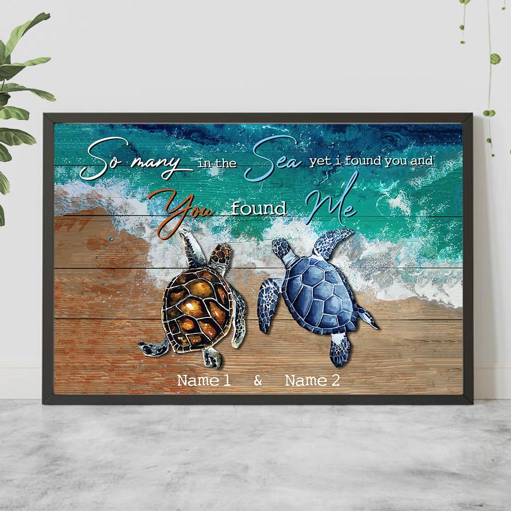 So Many In The Ocean - Turtle Personalized Poster