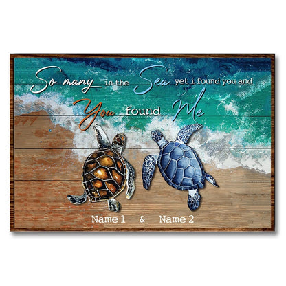 So Many In The Ocean - Turtle Personalized Poster