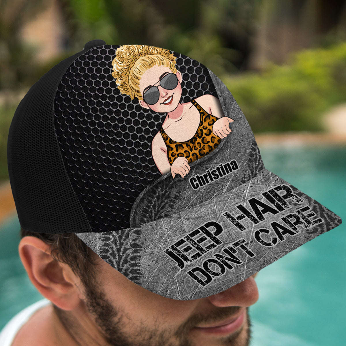 Jeep Hair Don't Care - Personalized Car Trucker Hat