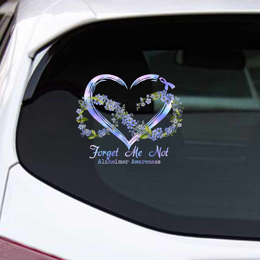 Forget Me Not  - Alzheimer Awareness Decal Full