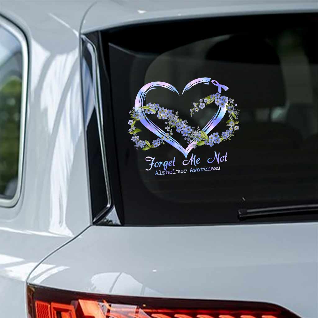 Forget Me Not  - Alzheimer Awareness Decal Full