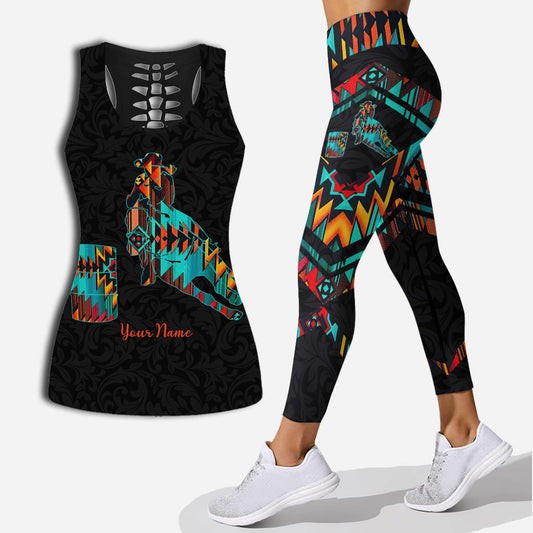 Horse girl - Personalized Horse Hollow Tank Top and Leggings