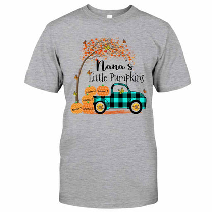 Nana's Little Pumpkins Autumn Halloween - Grandma Personalized T-shirt And Hoodie 092021