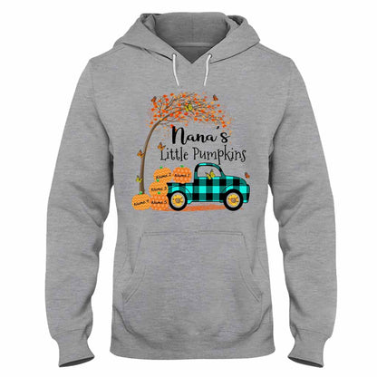 Nana's Little Pumpkins Autumn Halloween - Grandma Personalized T-shirt And Hoodie 092021