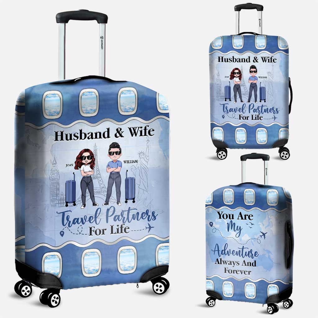 You Are My Adventure - Personalized Couple Luggage Cover