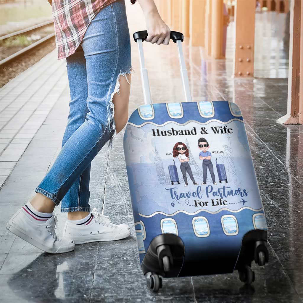 You Are My Adventure - Personalized Couple Luggage Cover