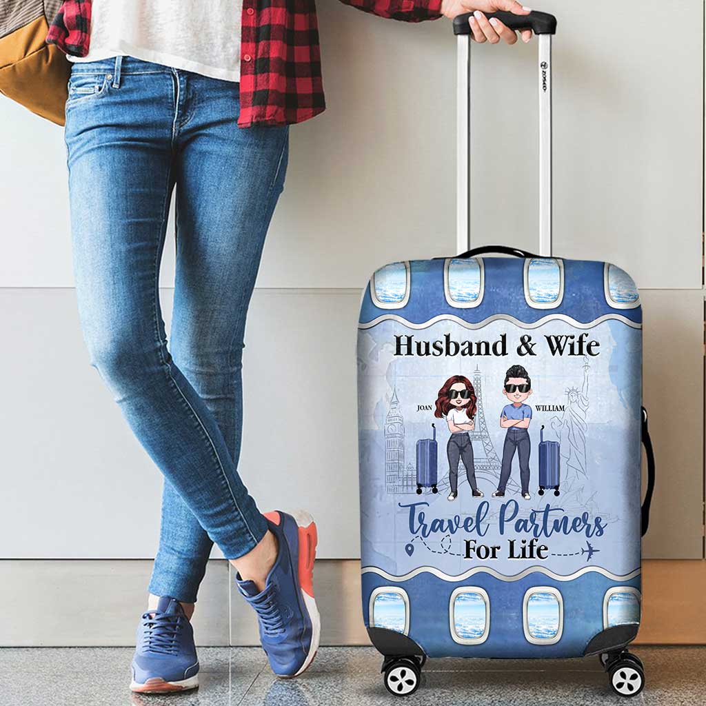 You Are My Adventure - Personalized Couple Luggage Cover