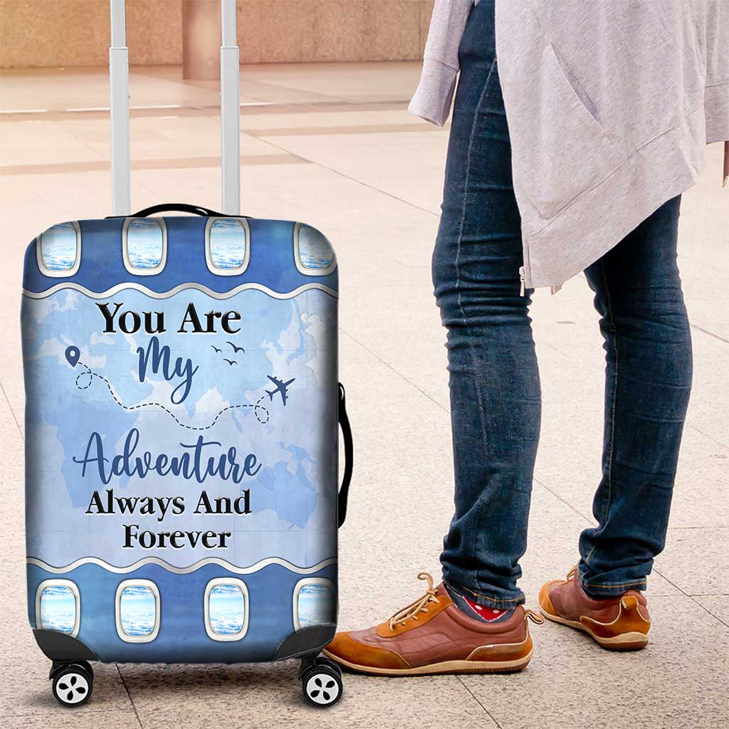 You Are My Adventure - Personalized Couple Luggage Cover