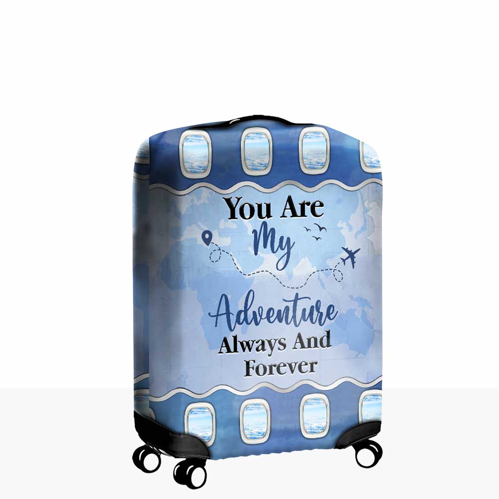 You Are My Adventure - Personalized Couple Luggage Cover