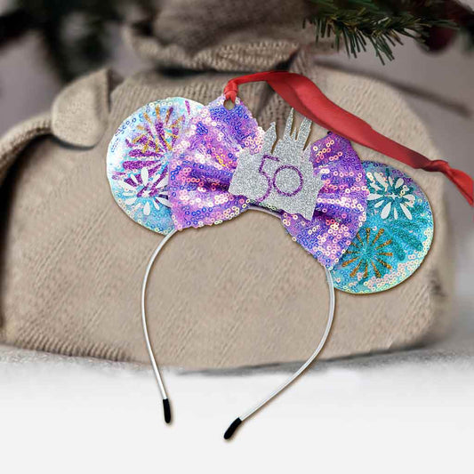 50 Years Of Magic - Mouse Ornament With 3D Pattern Print (Printed On Both Sides)