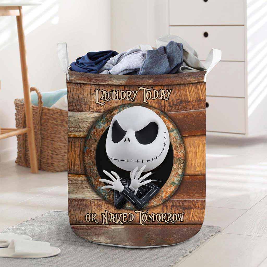 Laundry Today - Nightmare Laundry Basket With 3D Pattern Print