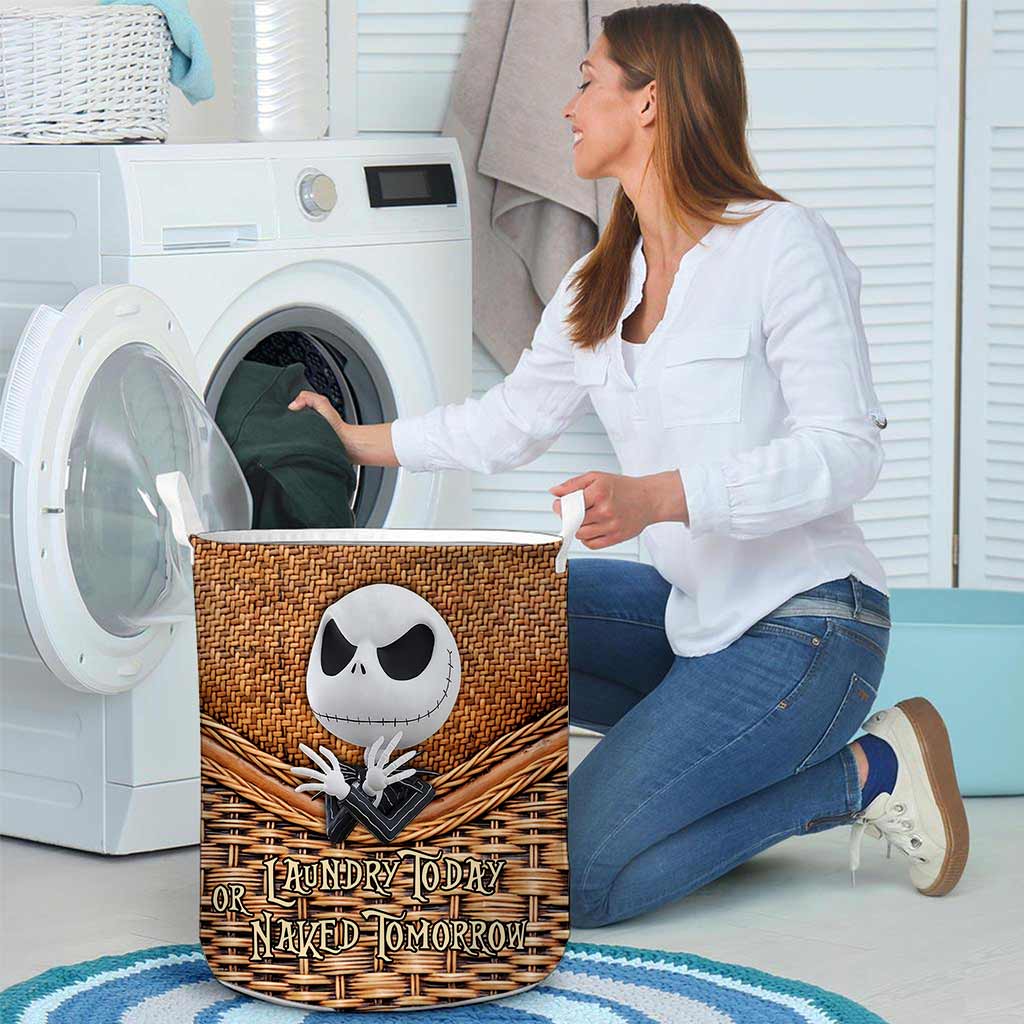 Laundry Today - Nightmare Laundry Basket With 3D Pattern Print