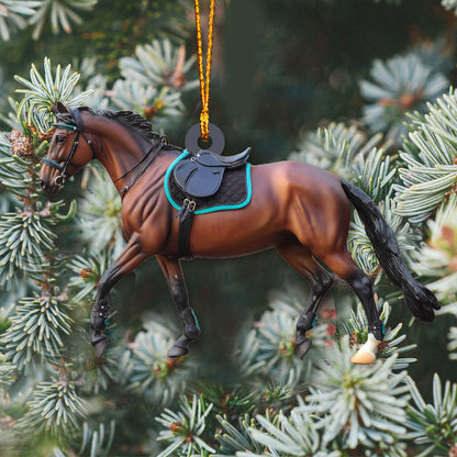 Love Horses - Christmas Horse Ornament (Printed On Both Sides)