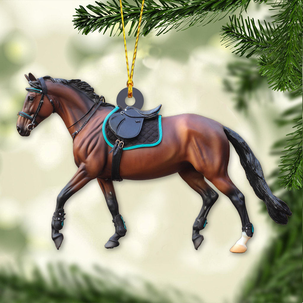 Love Horses - Christmas Horse Ornament (Printed On Both Sides)